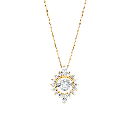 Everlight Pendant with 0.50 Carat TW of Diamonds in 10ct Yellow Gold Everlight Pendant with 0.50 Carat TW of Diamonds in 10ct Yellow Gold
