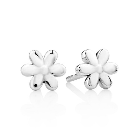 Flower Stud Earrings in Sterling Silver Flower Stud Earrings in Sterling Silver