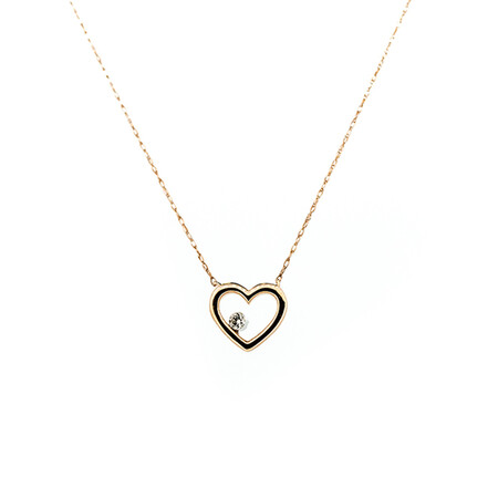 Heart Pendant with Diamonds in 10ct Rose Gold Heart Pendant with Diamonds in 10ct Rose Gold
