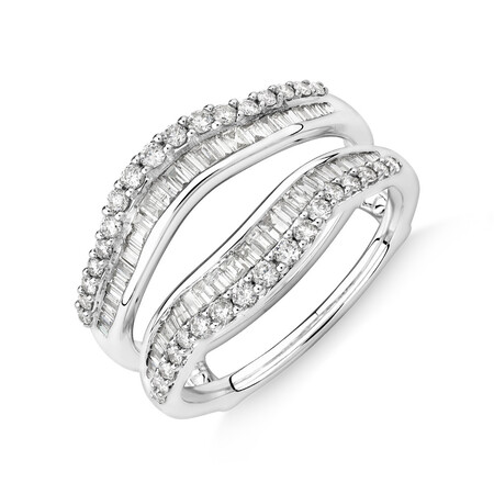Enhancer Ring with 3/4 Carat TW of Diamonds in 14kt White Gold Enhancer Ring with 3/4 Carat TW of Diamonds in 14kt White Gold