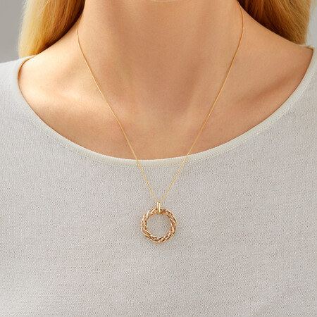 Twist Pendant with 10ct Yellow, White & Rose Gold Twist Pendant with 10ct Yellow, White & Rose Gold
