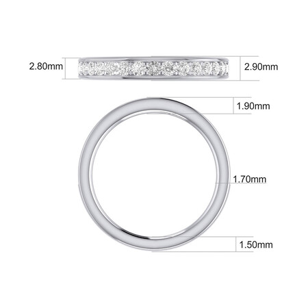 Wedding Band with 1/2 Carat TW of Diamonds in 14ct White Gold Wedding Band with 1/2 Carat TW of Diamonds in 14ct White Gold
