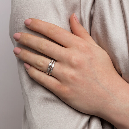 Bridal Set with 1/2 Carat TW of Diamonds in 10ct White Gold Bridal Set with 1/2 Carat TW of Diamonds in 10ct White Gold
