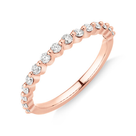 Evermore Wedding Band with 0.34 Carat TW of Diamonds in 10ct Rose Gold Evermore Wedding Band with 0.34 Carat TW of Diamonds in 10ct Rose Gold