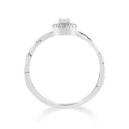 Promise Ring with 0.12 Carat TW of Diamonds in 10ct White Gold Promise Ring with 0.12 Carat TW of Diamonds in 10ct White Gold