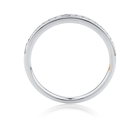 Whitefire Wedding Band with 0.15 Carat TW of Diamonds in 18ct White Gold & 22ct Yellow Gold Whitefire Wedding Band with 0.15 Carat TW of Diamonds in 18ct White Gold & 22ct Yellow Gold