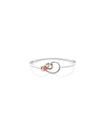 Knots Bangle in Sterling Silver & 10kt Rose Gold Knots Bangle in Sterling Silver & 10kt Rose Gold
