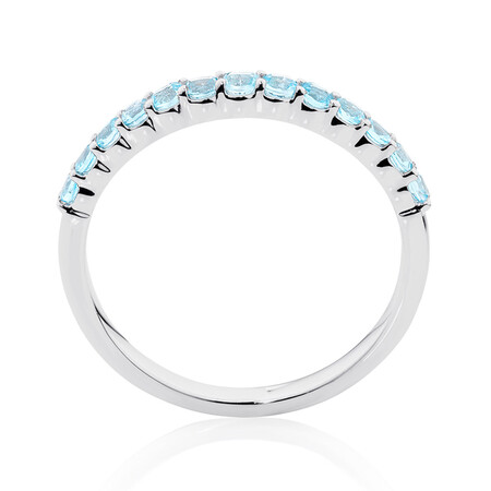 Stacker Ring with Topaz in Sterling Silver Stacker Ring with Topaz in Sterling Silver
