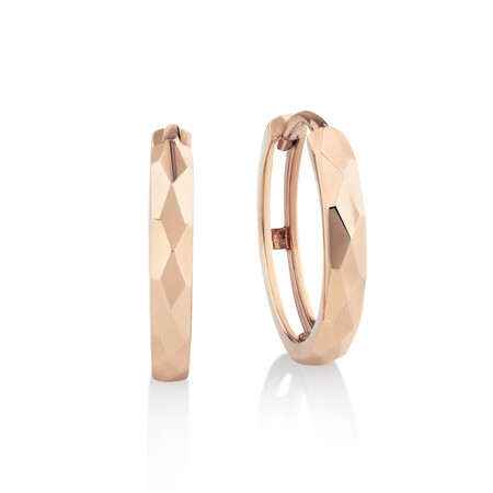 Hoop Earrings in 10ct Rose Gold Hoop Earrings in 10ct Rose Gold