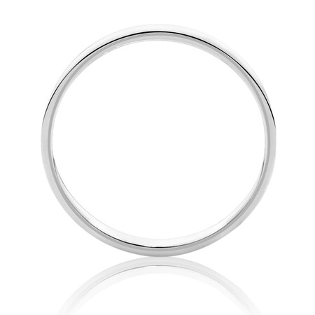 Lite Half Round Wedding Band in 10ct White Gold Lite Half Round Wedding Band in 10ct White Gold