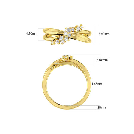 Scatter Ring with 0.15 Carat TW of Diamonds in 10kt Yellow Gold Scatter Ring with 0.15 Carat TW of Diamonds in 10kt Yellow Gold