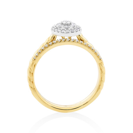 Bridal Set with 0.34 Carat TW of Diamonds in 10kt Yellow/White Gold Bridal Set with 0.34 Carat TW of Diamonds in 10kt Yellow/White Gold