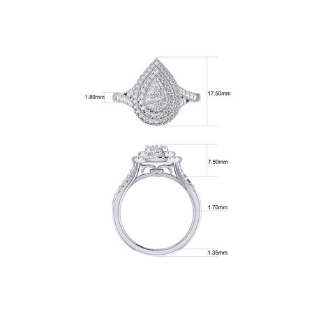 Bridal Set with 1 Carat TW of Diamonds in 14kt White Gold Bridal Set with 1 Carat TW of Diamonds in 14kt White Gold