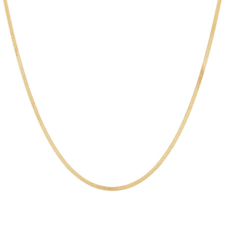 45cm (18”) 2mm-2.5mm Width Herringbone Chain in 10kt Yellow Gold 45cm (18”) 2mm-2.5mm Width Herringbone Chain in 10kt Yellow Gold