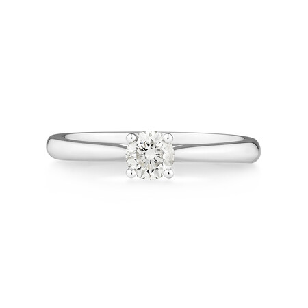 Evermore Solitaire Engagement Ring with a 0.34 Carat TW Diamond in 14kt White Gold Evermore Solitaire Engagement Ring with a 0.34 Carat TW Diamond in 14kt White Gold