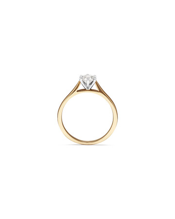 Solitaire Engagement Ring With a 1/2 Carat TW Diamond in 14ct Yellow & White Gold Solitaire Engagement Ring With a 1/2 Carat TW Diamond in 14ct Yellow & White Gold