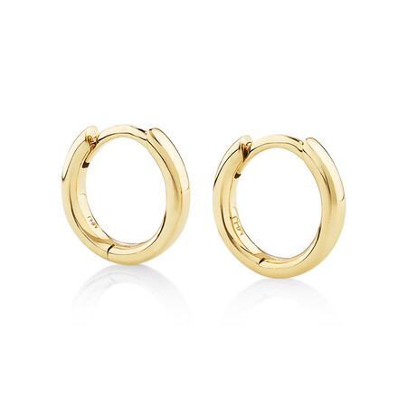 11mm Polished Huggies In 10kt Yellow Gold 11mm Polished Huggies In 10kt Yellow Gold