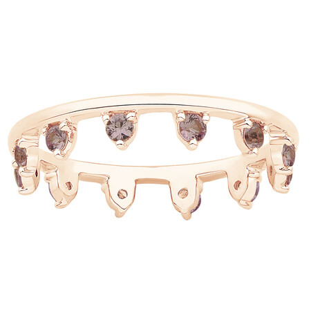 Zipper Ring with Pink Sapphire in 10ct Rose Gold Zipper Ring with Pink Sapphire in 10ct Rose Gold