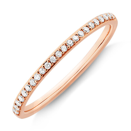 Bridal Set with 0.30 Carat TW of Diamonds & Morganite in 14kt Rose Gold Bridal Set with 0.30 Carat TW of Diamonds & Morganite in 14kt Rose Gold