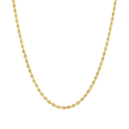 45cm (18") Rope Chain in 10kt Yellow Gold 45cm (18") Rope Chain in 10kt Yellow Gold