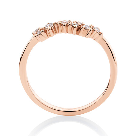 Stacker Ring with 0.18 Carat TW of Diamonds in 10ct Rose Gold Stacker Ring with 0.18 Carat TW of Diamonds in 10ct Rose Gold