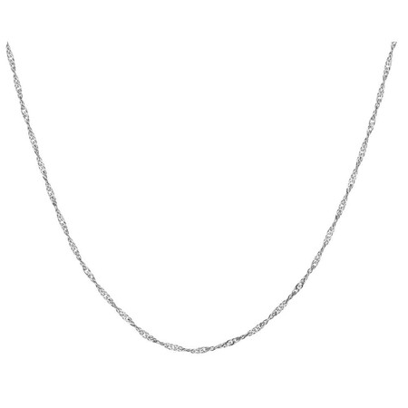 60cm (24") Hollow Singapore Chain in 10ct White Gold 60cm (24") Hollow Singapore Chain in 10ct White Gold