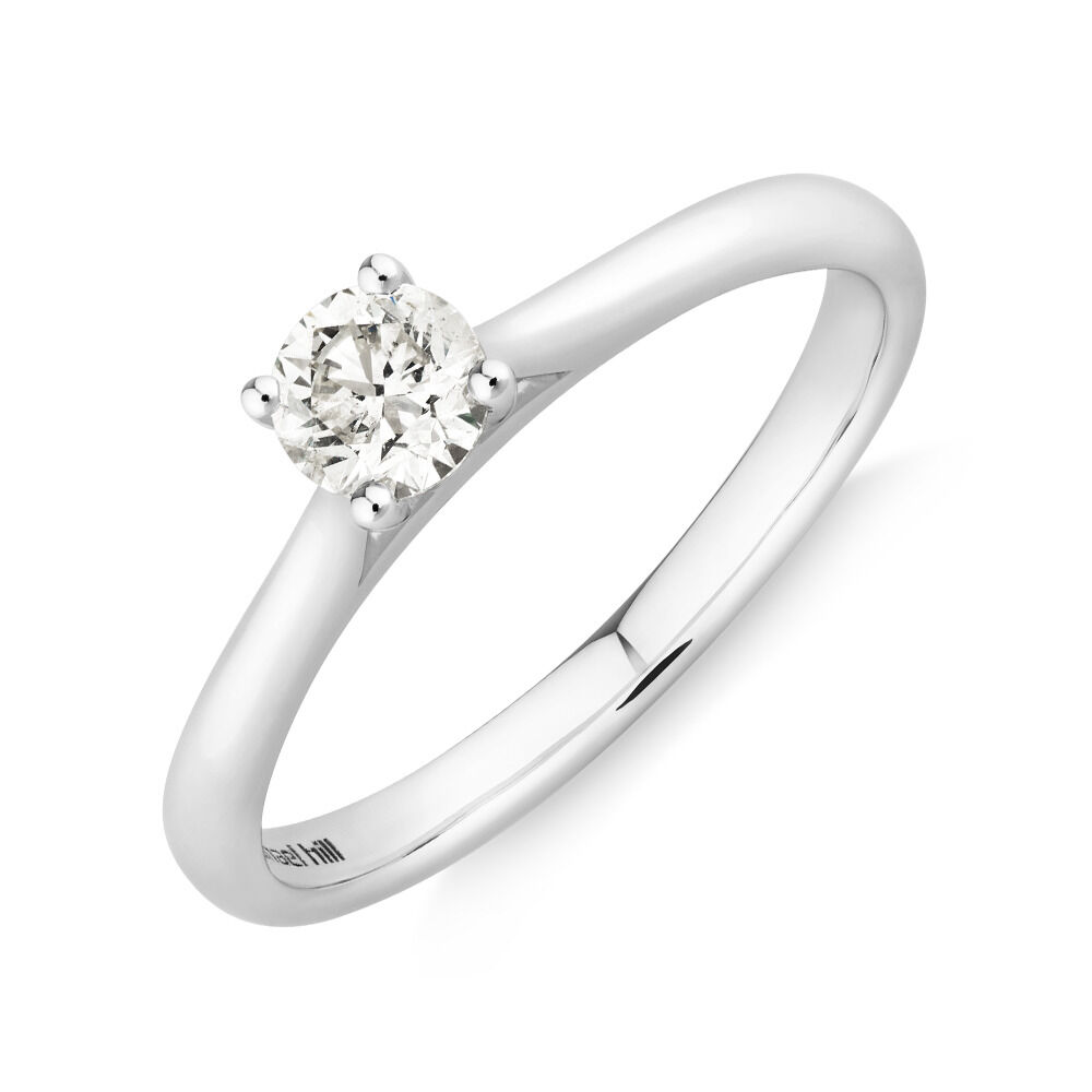 Evermore Solitaire Engagement Ring with a 0.34 Carat TW Diamond in 14ct White Gold