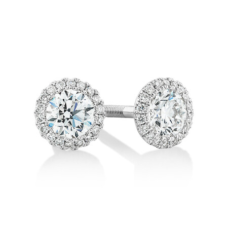 Sir Michael Hill Designer Fashion Earrings with 0.95 Carat TW of Diamonds in 18kt White Gold Sir Michael Hill Designer Fashion Earrings with 0.95 Carat TW of Diamonds in 18kt White Gold