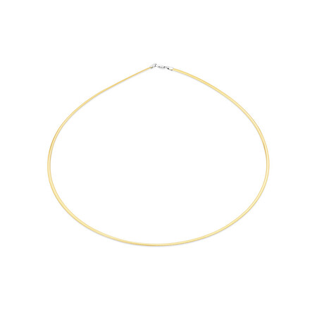 45cm (18") Solid Chain in 10kt Yellow & White Gold 45cm (18") Solid Chain in 10kt Yellow & White Gold