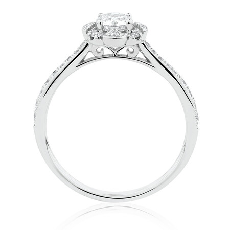 Engagement Ring with 0.61 Carat TW of Diamonds in 14ct White Gold Engagement Ring with 0.61 Carat TW of Diamonds in 14ct White Gold