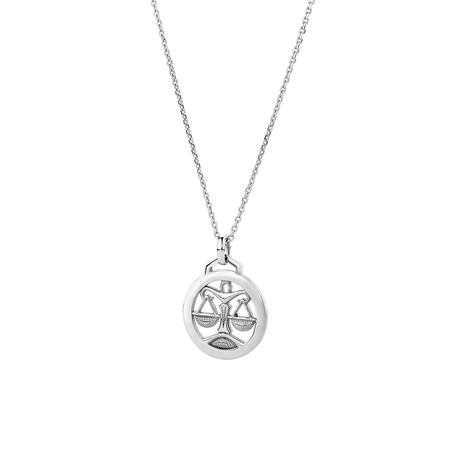 Libra Zodiac Pendant in Sterling Silver Libra Zodiac Pendant in Sterling Silver