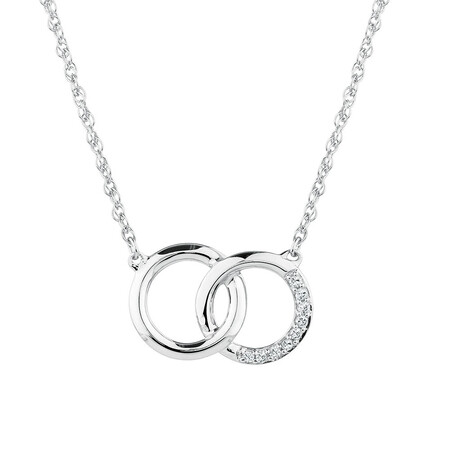 Pendant with Diamonds in Sterling Silver Pendant with Diamonds in Sterling Silver