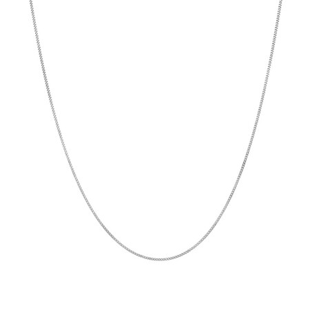 45cm (18") Curb Chain in 10ct White Gold 45cm (18") Curb Chain in 10ct White Gold