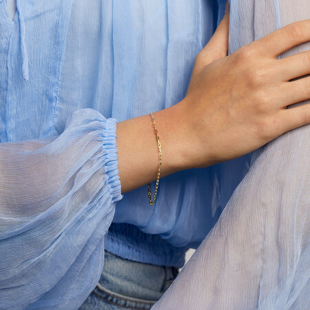 Paperclip Bracelet In 10ct Yellow Gold Paperclip Bracelet In 10ct Yellow Gold