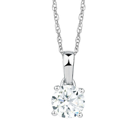 Solitaire Pendant with a 1 Carat Diamond in 18ct White Gold Solitaire Pendant with a 1 Carat Diamond in 18ct White Gold