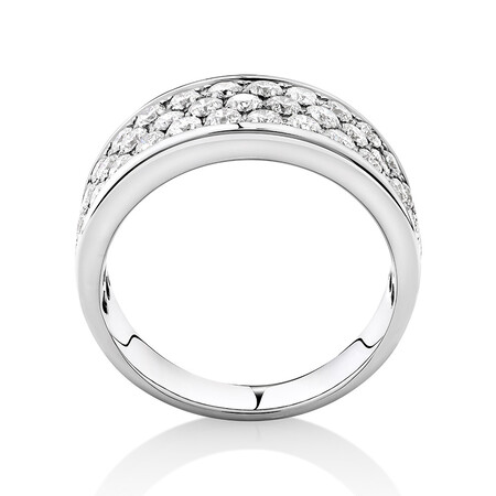 Men's Pave Ring with 2.00 Carat TW of Diamonds in 10ct White Gold Men's Pave Ring with 2.00 Carat TW of Diamonds in 10ct White Gold