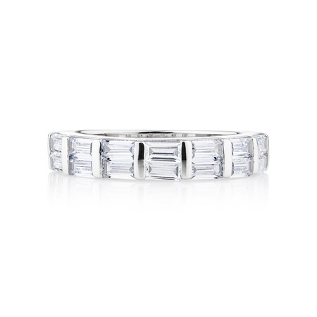 Rectangle Ring with Cubic Zirconia in Sterling Silver Rectangle Ring with Cubic Zirconia in Sterling Silver
