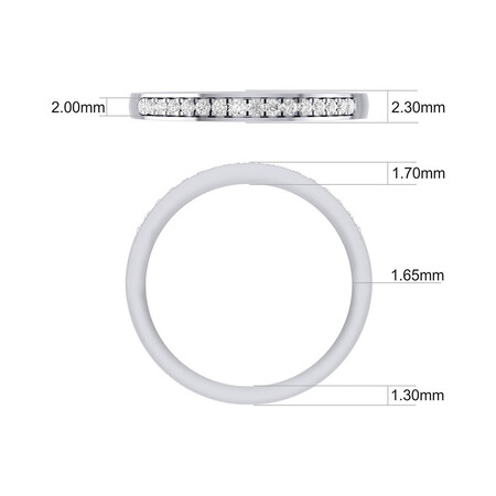Whitefire Wedding Band with 0.15 Carat TW of Diamonds in 18ct White Gold & 22ct Yellow Gold Whitefire Wedding Band with 0.15 Carat TW of Diamonds in 18ct White Gold & 22ct Yellow Gold