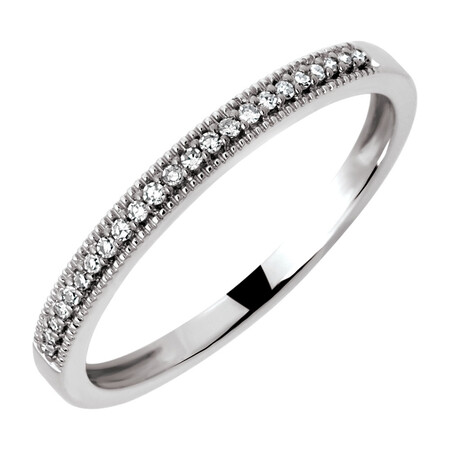 Wedding Band with Diamonds in 10ct White Gold Wedding Band with Diamonds in 10ct White Gold