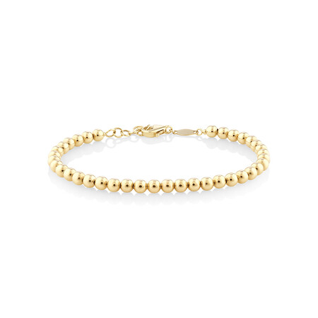 19cm (7.5") Bead Bracelet in 10kt Yellow Gold 19cm (7.5") Bead Bracelet in 10kt Yellow Gold