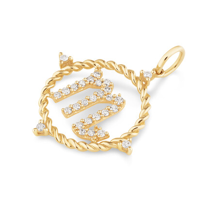 Scorpio Zodiac Pendant with 0.20 Carat TW of Diamonds in 10kt Yellow Gold Scorpio Zodiac Pendant with 0.20 Carat TW of Diamonds in 10kt Yellow Gold