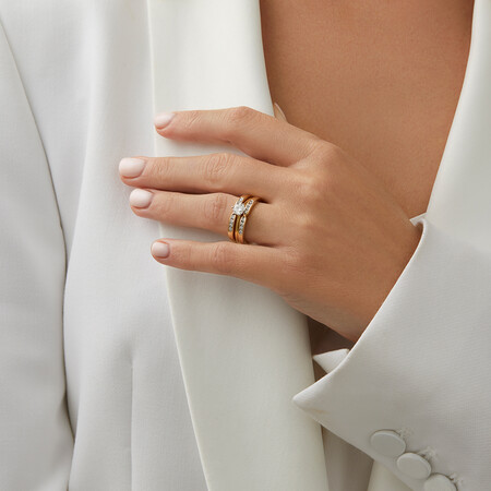 Enhancer Ring with 1/4 Carat TW of Diamonds in 10ct Yellow Gold Enhancer Ring with 1/4 Carat TW of Diamonds in 10ct Yellow Gold