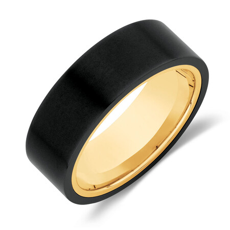 Ring in Black Titanium & 10ct Yellow Gold Ring in Black Titanium & 10ct Yellow Gold