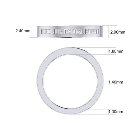 Wedding Band with 0.33 Carat TW of Diamonds in 18kt White Gold Wedding Band with 0.33 Carat TW of Diamonds in 18kt White Gold
