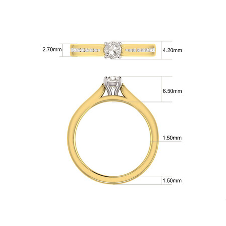 Engagement Ring with 1/2 Carat TW of Diamonds in 14kt Yellow & White Gold Engagement Ring with 1/2 Carat TW of Diamonds in 14kt Yellow & White Gold