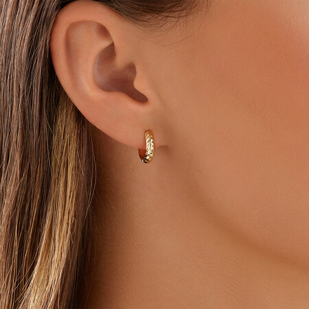 13mm Huggie Earrings in 10kt Yellow Gold 13mm Huggie Earrings in 10kt Yellow Gold