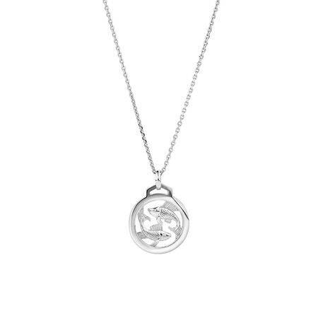 Pisces Zodiac Pendant in Sterling Silver Pisces Zodiac Pendant in Sterling Silver