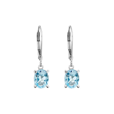 Sky Blue Topaz Earrings in Sterling Silver Sky Blue Topaz Earrings in Sterling Silver