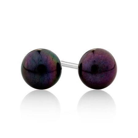 Stud Earring Set with Pearl and Cubic Zirconia in Sterling Silver Stud Earring Set with Pearl and Cubic Zirconia in Sterling Silver