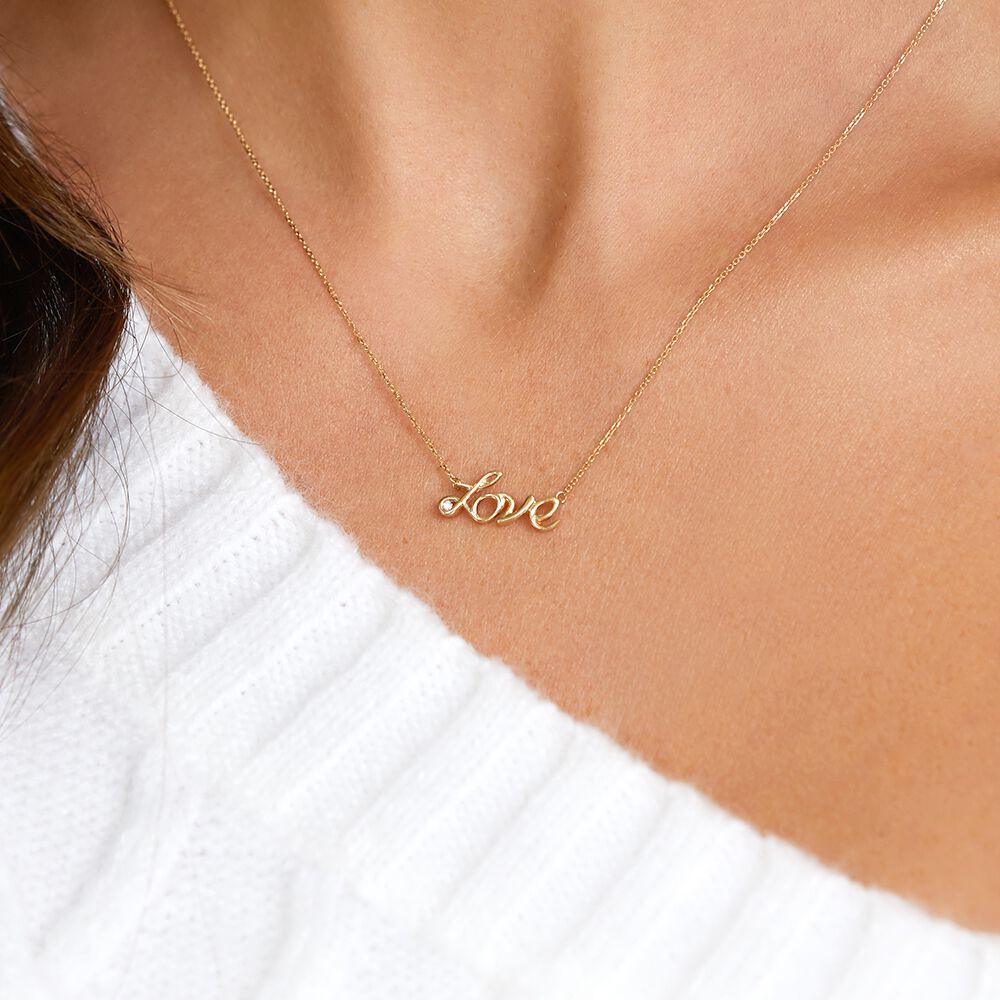 Love Necklace with Diamond in 10kt 